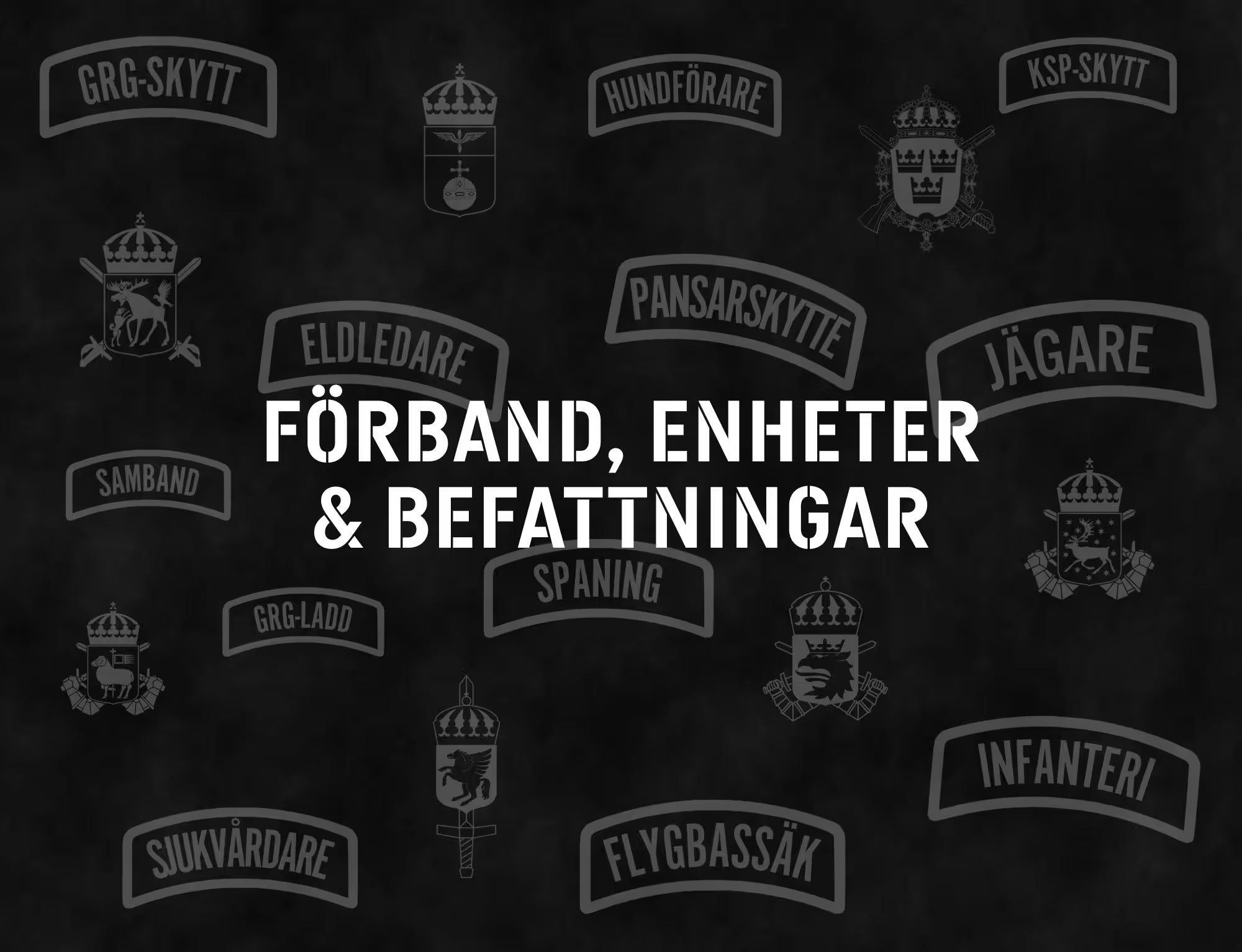 Förband, Enheter & Befattningar