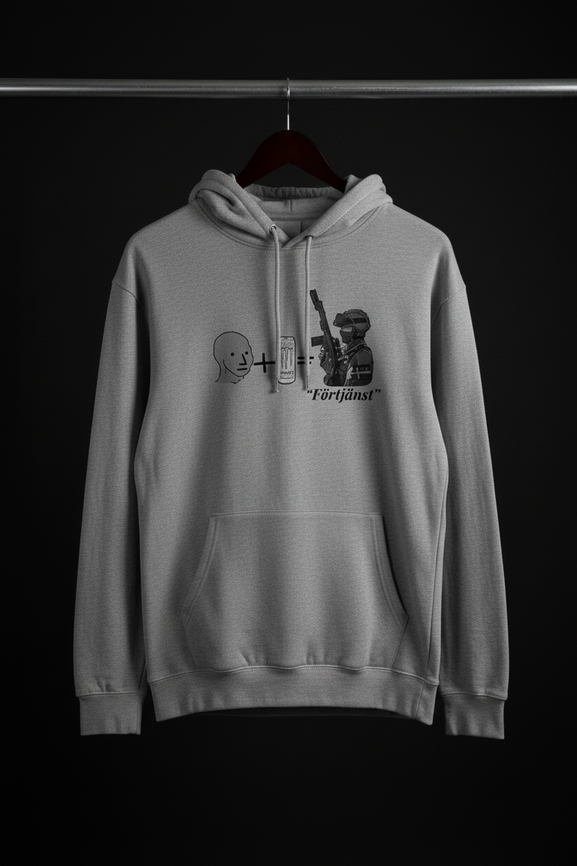 Hoodie Förtjänst på galge