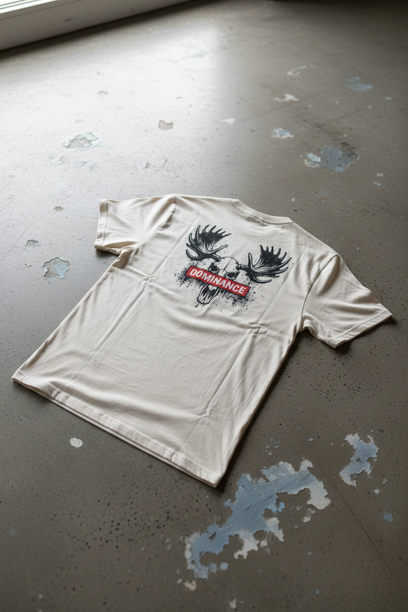 T-shirt Dominance – rygg, betonggolv