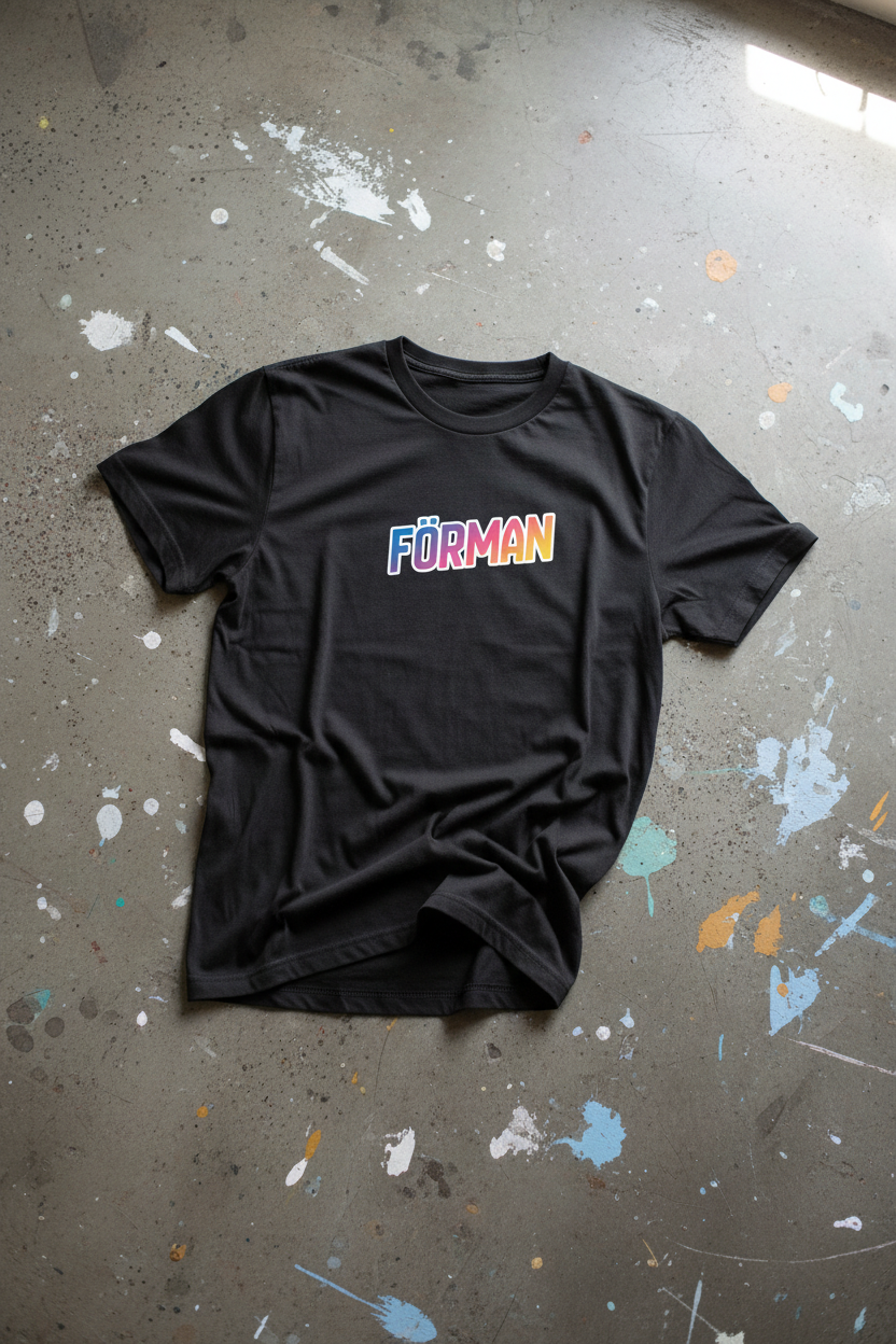 T-shirt Förman – framsida, betonggolv